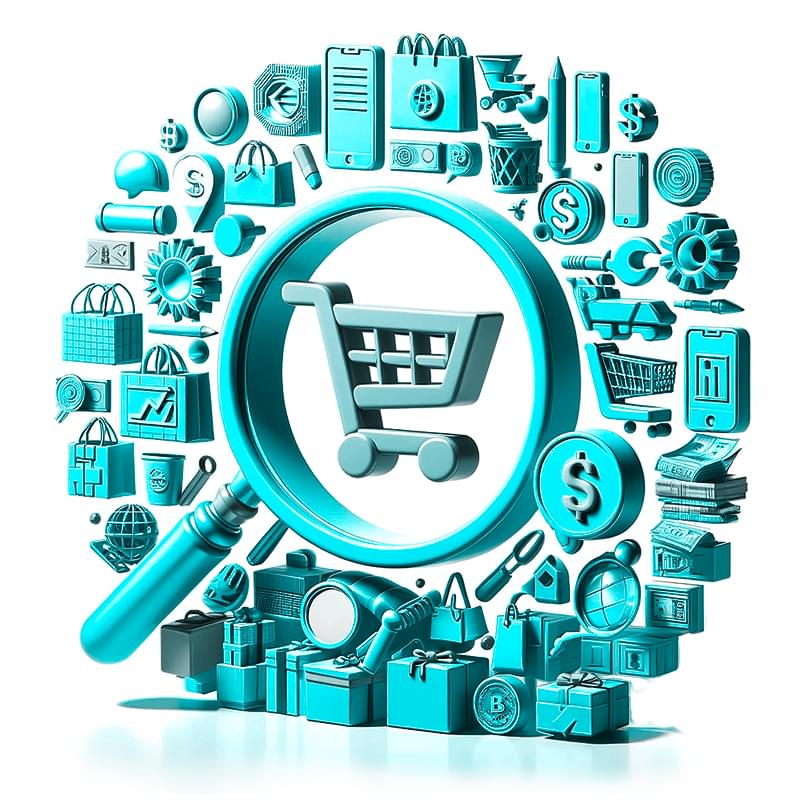 Obrazek lupy z koszykiem w środku